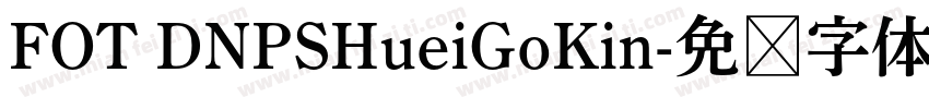 FOT DNPSHueiGoKin字体转换